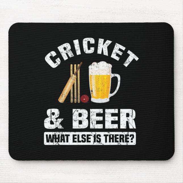 Cricket And Beer Funny  Mouse Mat (Front)