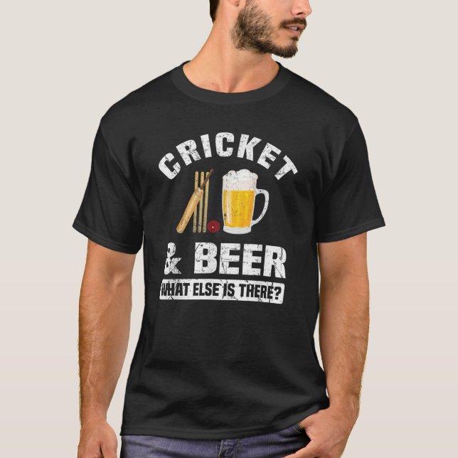 Cricket and Beer Funny T Shirt (Front)
