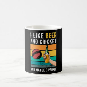 Cricket And Beer Retro Gift Coffee Mug