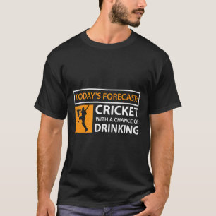 Cricket and Beer T-shirt Funny Drinking Cricket Fa