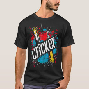 Cricket And Pion For Field Sport With Catch Spin A T-Shirt