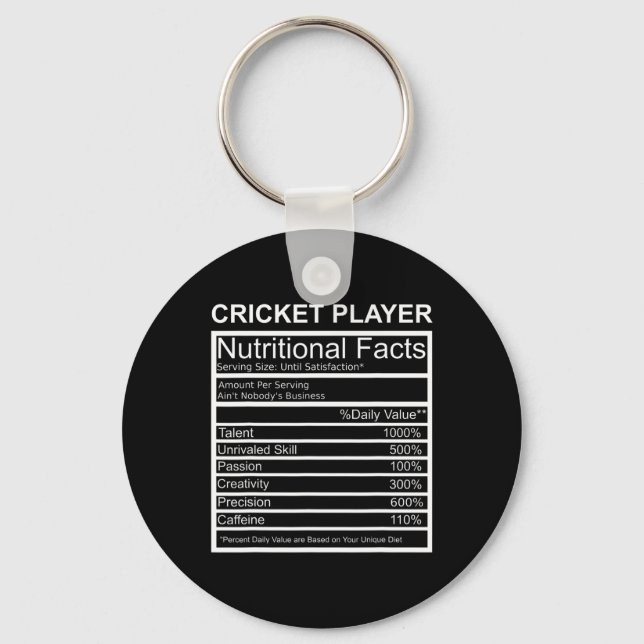 Cricket Apparel Cricket Lover Gift Cricket Player  Key Ring (Front)