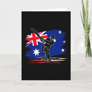 Cricket Australia Flag Cricket Sport Lover Fan Cri Card