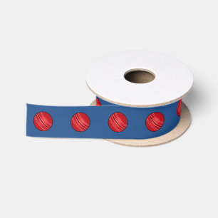 Cricket Ball 1.5 Inches Satin Ribbon