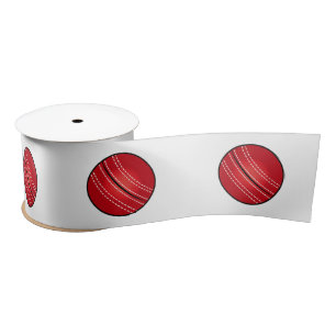 Cricket Ball 3 Inches Satin Ribbon