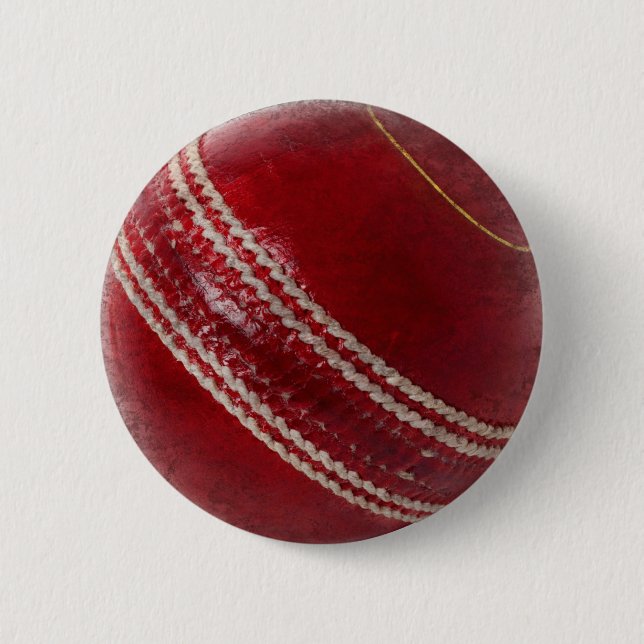 CRICKET BALL 6 CM ROUND BADGE (Front)