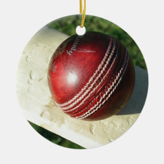 cricket-ball-and-bat.jpg ceramic tree decoration (Front)