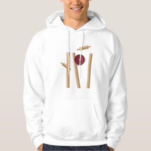 Cricket Ball And Stumps, Hoodie