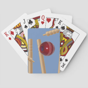 Cricket Ball And Stumps, Playing Cards