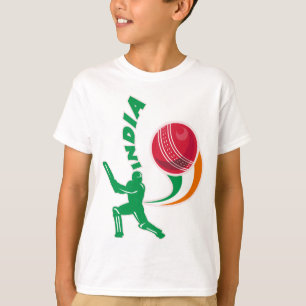 cricket ball batsman batting India T-Shirt