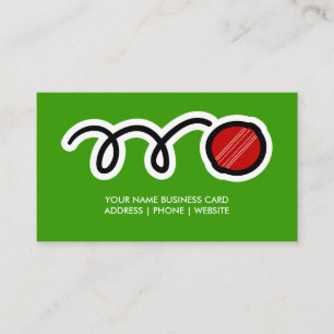 Cricket ball business card design