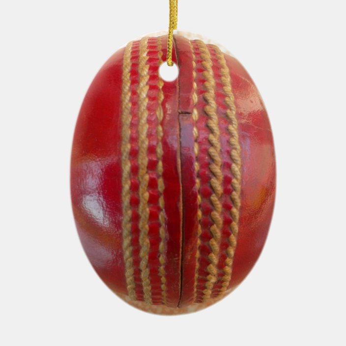 Cricket Ball. Christmas Ornament Zazzle.co.uk