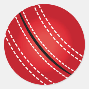 Cricket Ball Classic Round Sticker