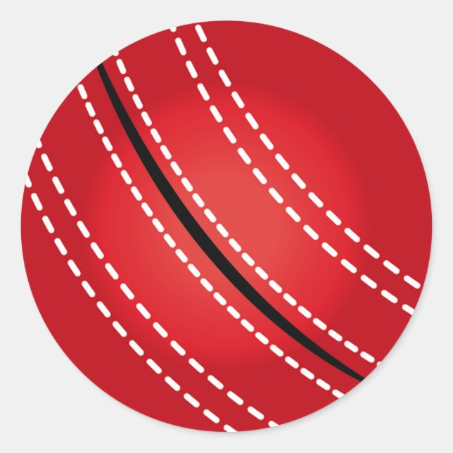 Cricket Ball Classic Round Sticker (Front)