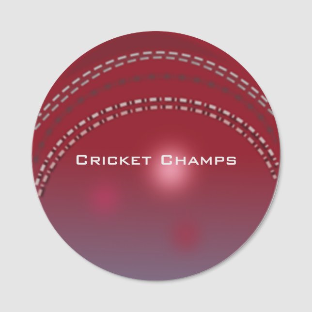 Cricket Ball Design Name Tag (Front)