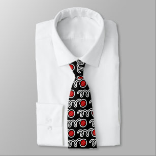 Cricket ball pattern neck tie for players and fans