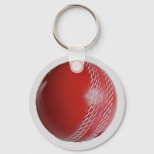 Cricket Ball Red Customise With Your Name Key Ring