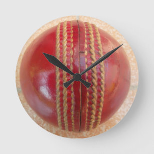 Cricket Ball Round Clock
