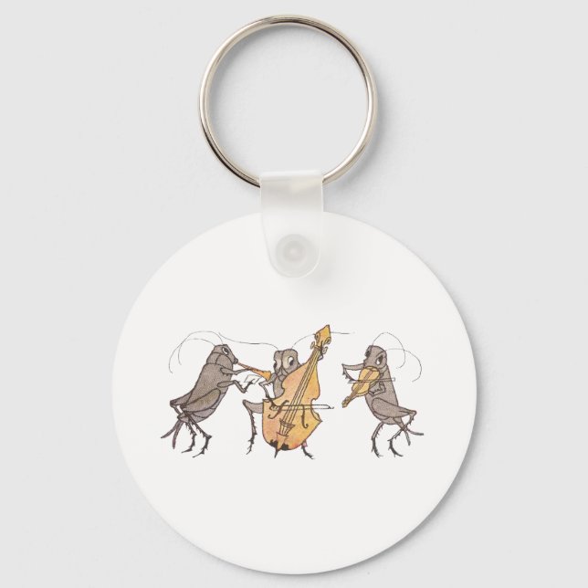 Cricket Band with Horn, Cello & Violin Key Ring (Front)