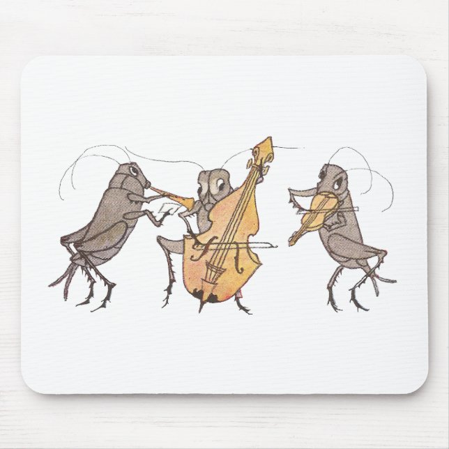 Cricket Band with Horn, Cello & Violin Mouse Mat (Front)
