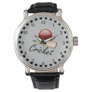 Cricket bat and ball, popular design watch