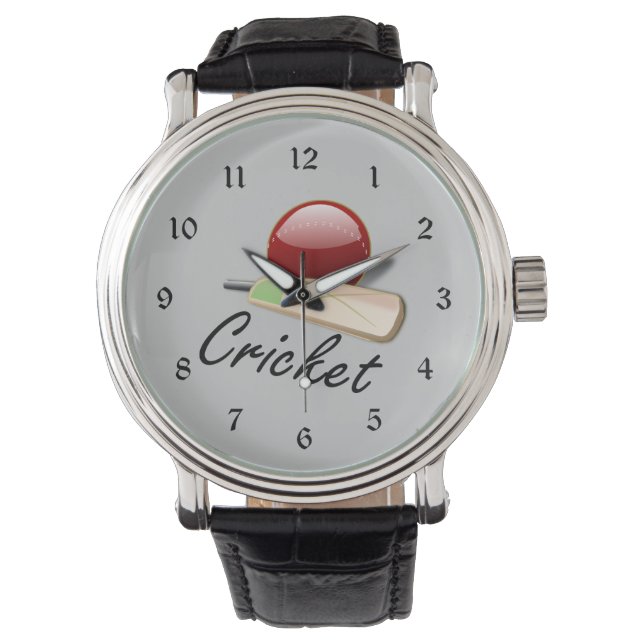 Cricket bat and ball watch (Front)