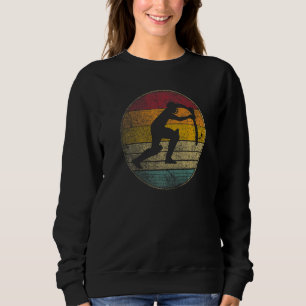 Cricket Bat Ball Gif Retro Style Vintage 70s 80s 9 Sweatshirt