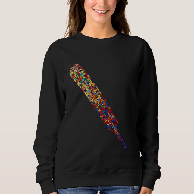 Cricket Bat Mosaic Sweatshirt (Front)