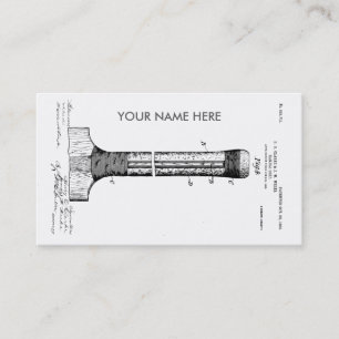 CRICKET BAT PATENT - CIRCA 1906 BUSINESS CARD