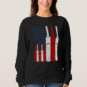 Cricket Bats American Flag Sweatshirt