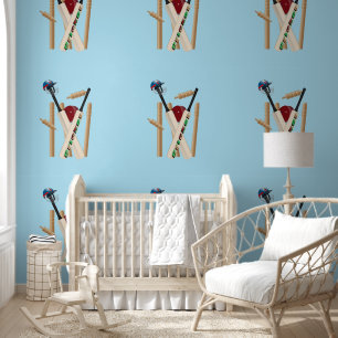 Cricket Bats Helmet Ball Wickets, Wallpaper