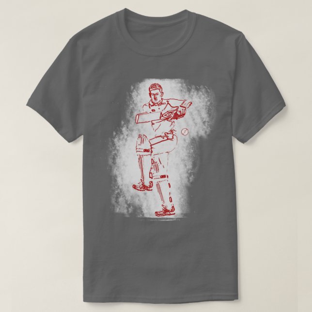 Cricket batsman Art j5 T-Shirt (Design Front)