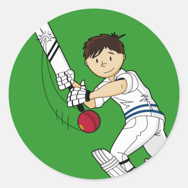 Cricket Batsman Sticker (Front)