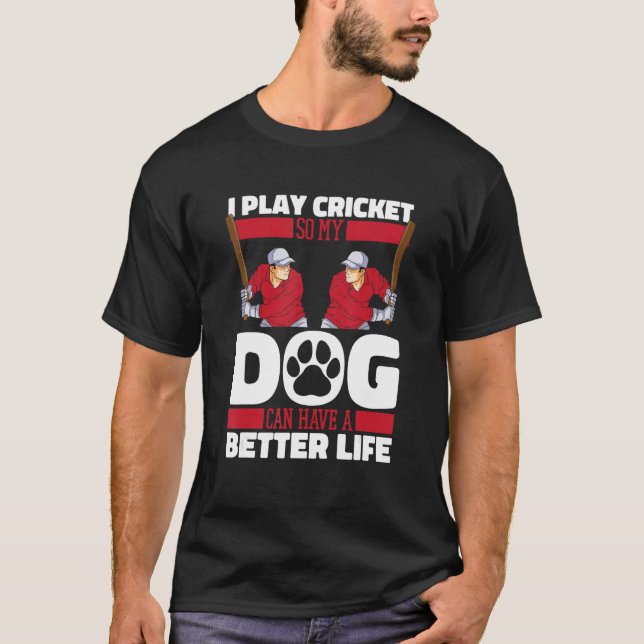 Cricket Batsman Umpire  Cricketing Bowler Crickete T-Shirt (Front)