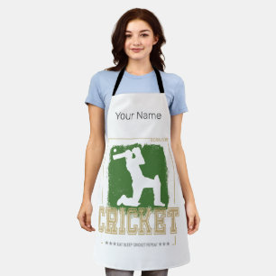 Cricket Batsman Vintage Pitcher Player Coach Apron