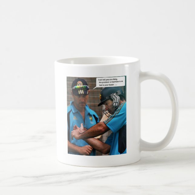 Cricket Batting Coach Coffee Mug (Right)