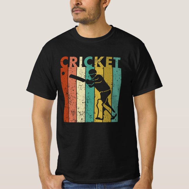 Cricket Bowler Bat Cricketer Gift T-Shirt (Front)