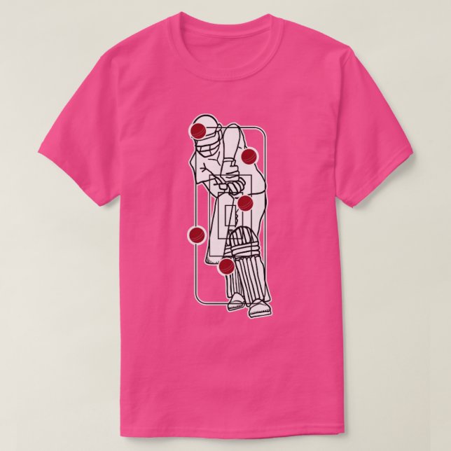 Cricket Bowler Target Practice 2 Cricket Fan  T-Shirt (Design Front)