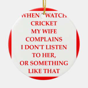 CRICKET CERAMIC TREE DECORATION