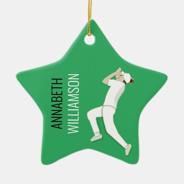 Cricket Ceramic Tree Decoration (Front)