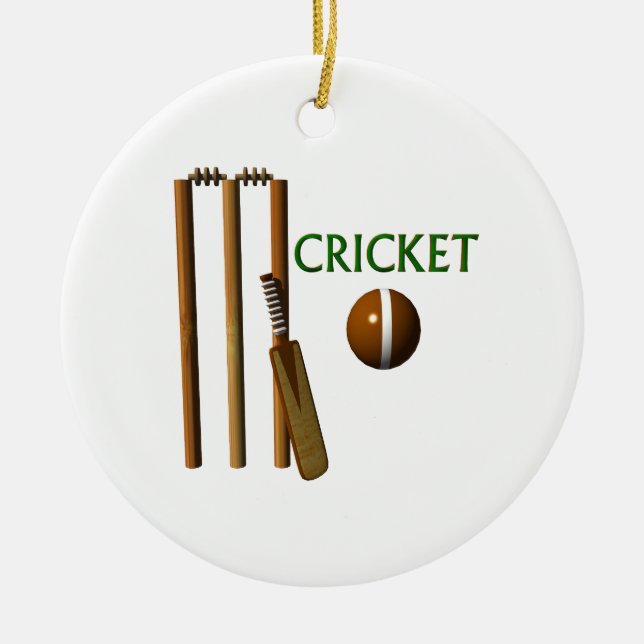 Cricket Ceramic Tree Decoration (Front)