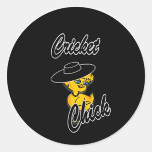 Cricket Chick #4 Classic Round Sticker