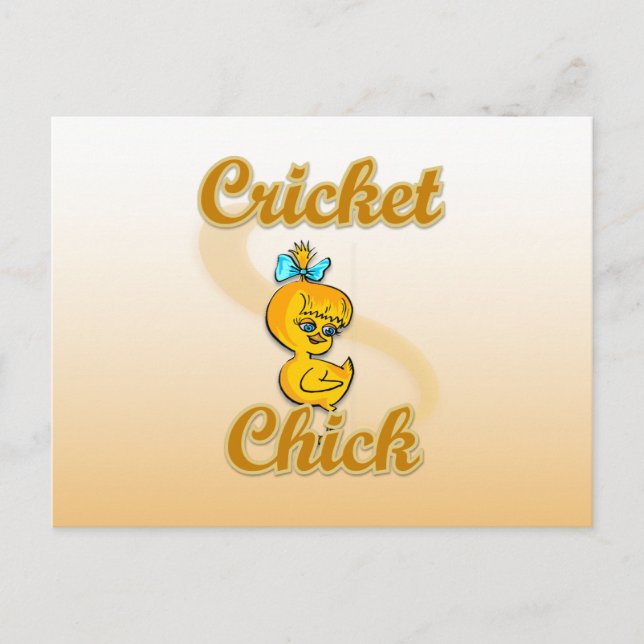 Cricket Chick Postcard (Front)