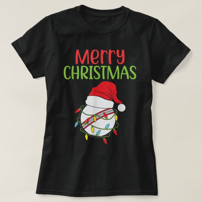 Cricket Christmas Santa Funny Christmas Cricket Ba T-Shirt (Design Front)