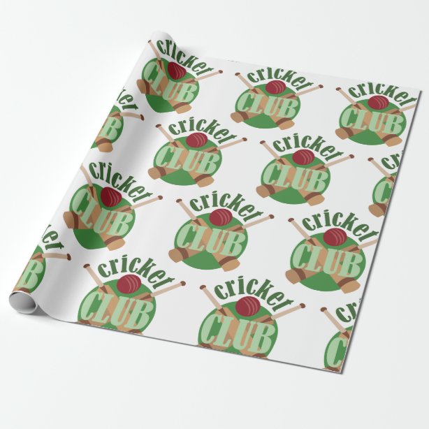 Cricket Bat Wrapping Paper Zazzle UK