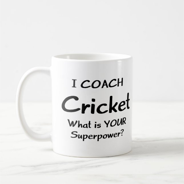 cricket coach coffee mug (Left)