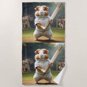 Cricket Craze: The Guinea Pigs Big Match Beach Towel