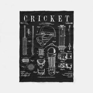 Cricket Cricketer Tsman Bowler Vintage Sports Pate Fleece Blanket