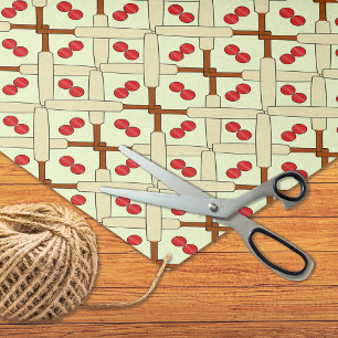 cricket crossed bats pattern tissue paper