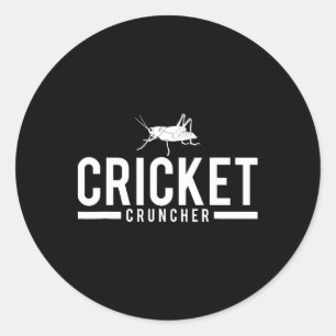Cricket Cruncher Funny Insect Graphic  Classic Round Sticker
